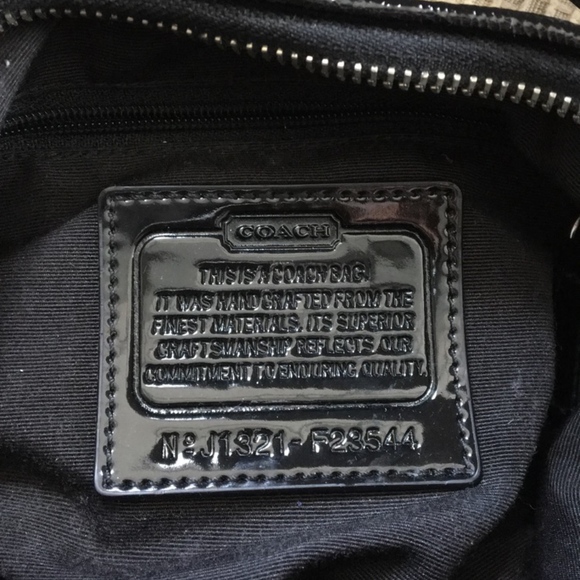 Coach Black & Grey Signature Stripe Demi Handbag - Picture 8 of 8